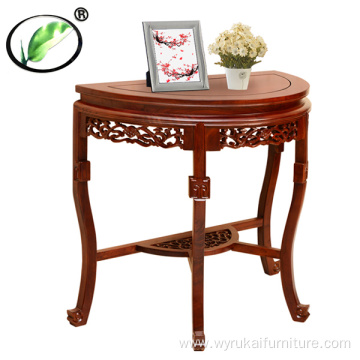 Chinese solid wood semi round table